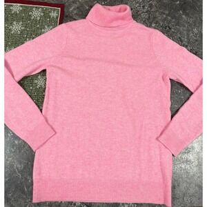 Charter Club Luxury 100% Cashmere Turtle Neck Sweater Precious Pink Heather Sz S